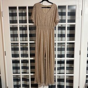 1. State Shimmering Gold Jumpsuit